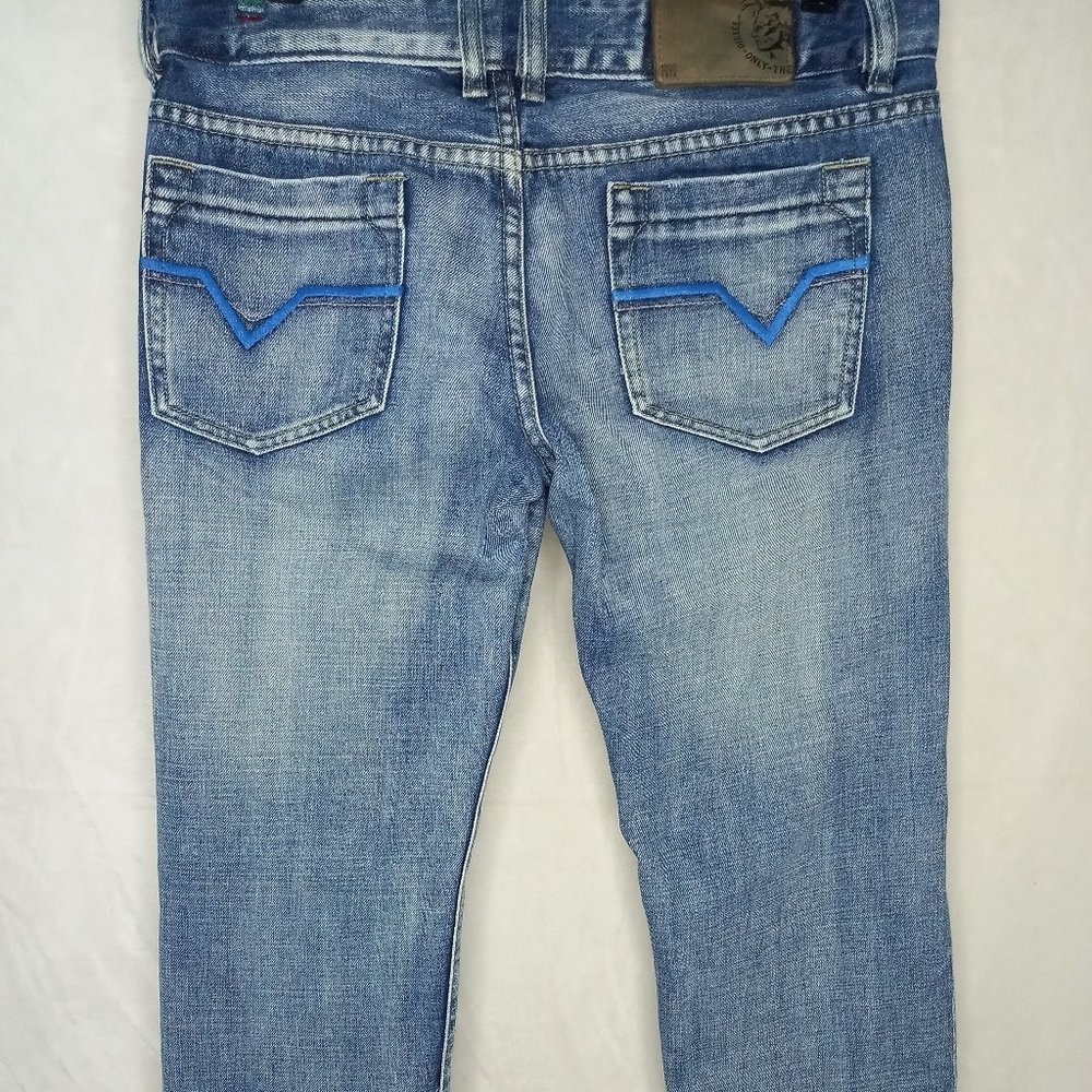 Diesel Murran Blue Denim Straight Jeans (32 Waist)